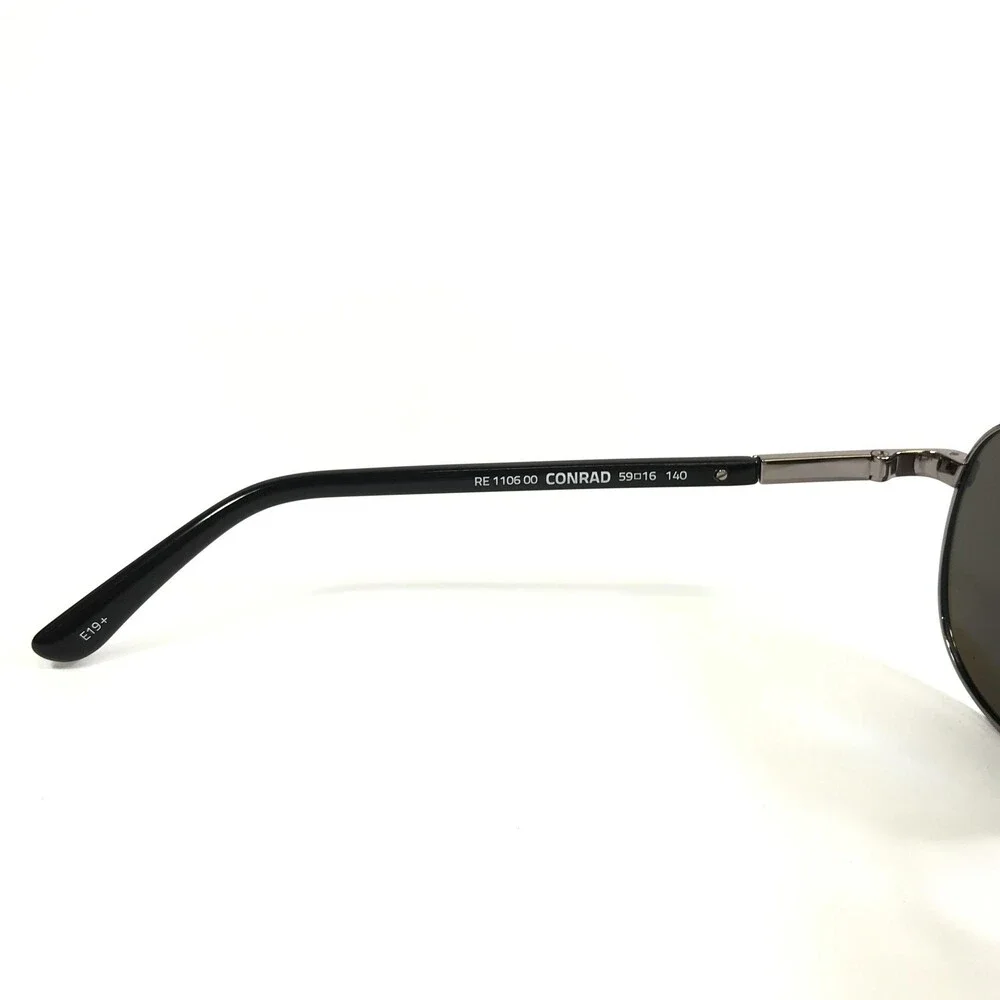 Revo Sunglasses CONRAD RE1106 00 Silver Aviators w/ Blue Polarized Mirror Lenses